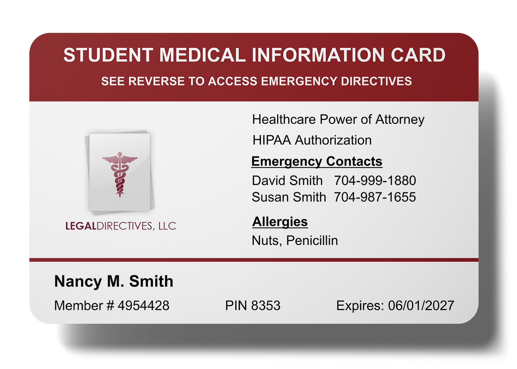 Legal Directives Card